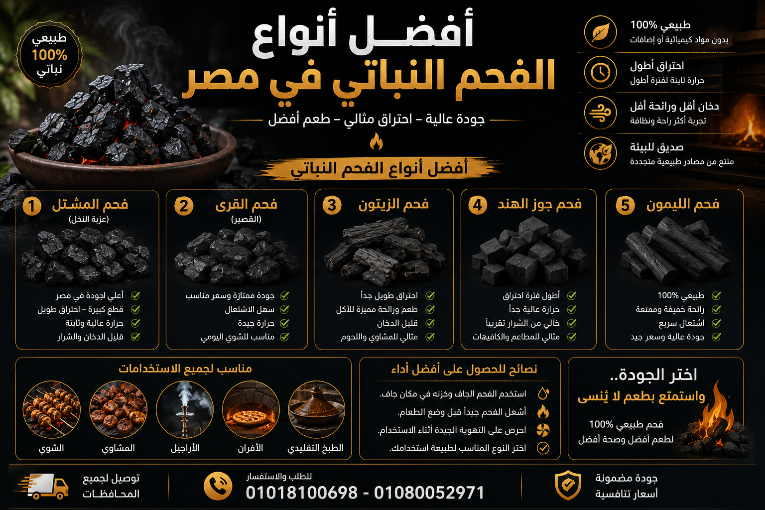 فحم الليمون للشيشة عالي الجودة من شركة البحيري للفحم