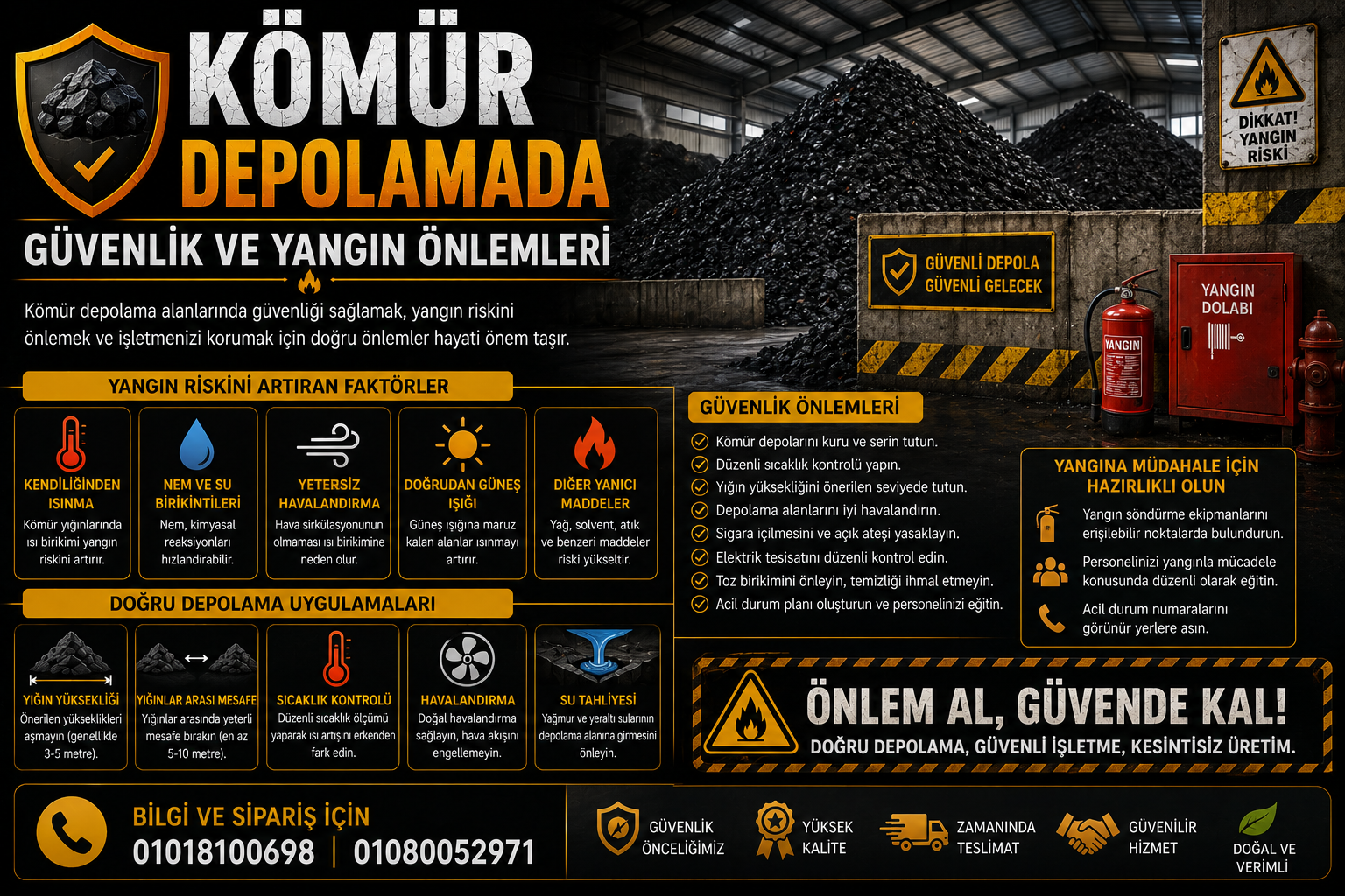 Kömür depolamada güvenlik ve yangın önlemleri — El Bahri Kömür