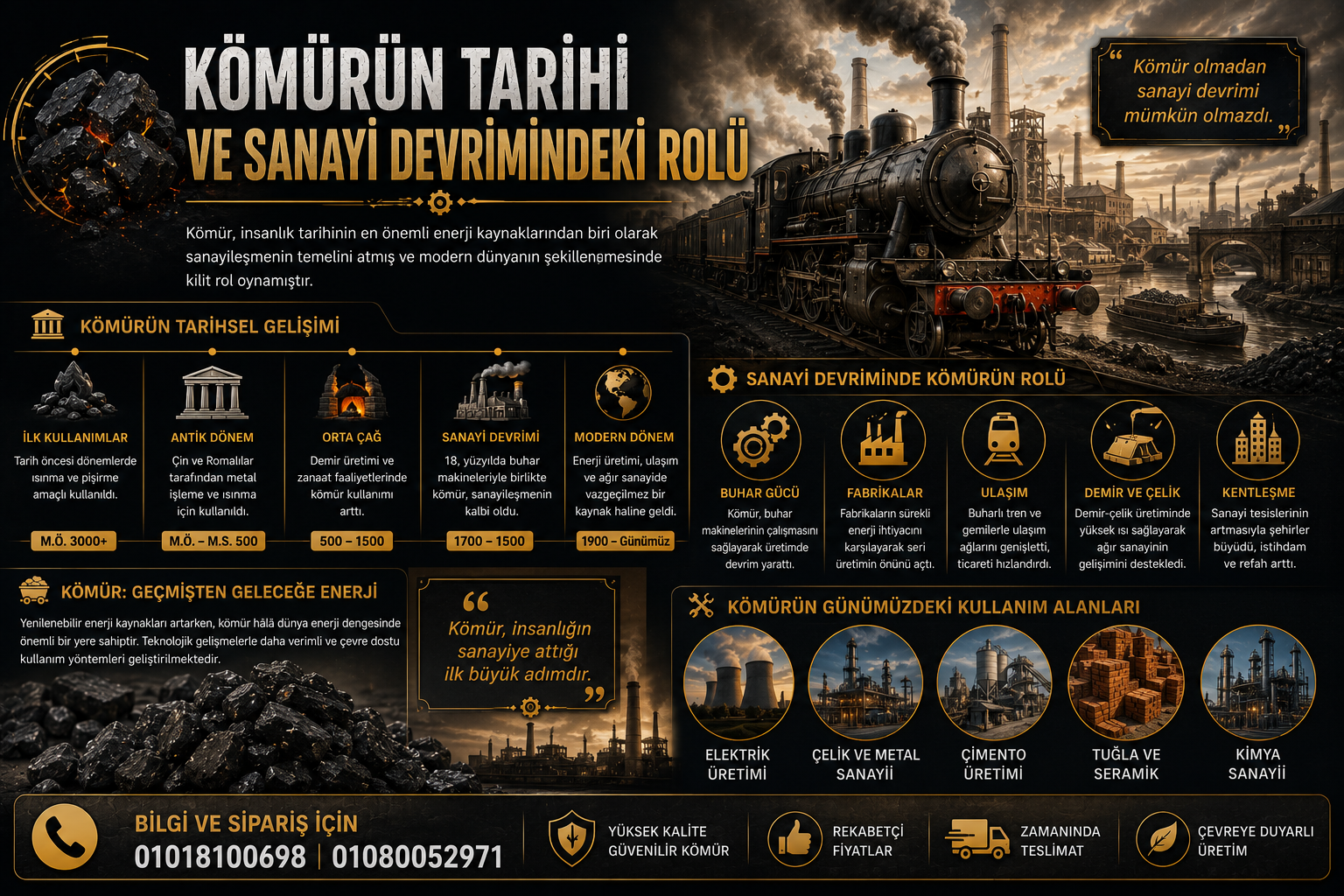 Kömürün tarihi ve Sanayi Devrimindeki rolü — El Bahri Kömür