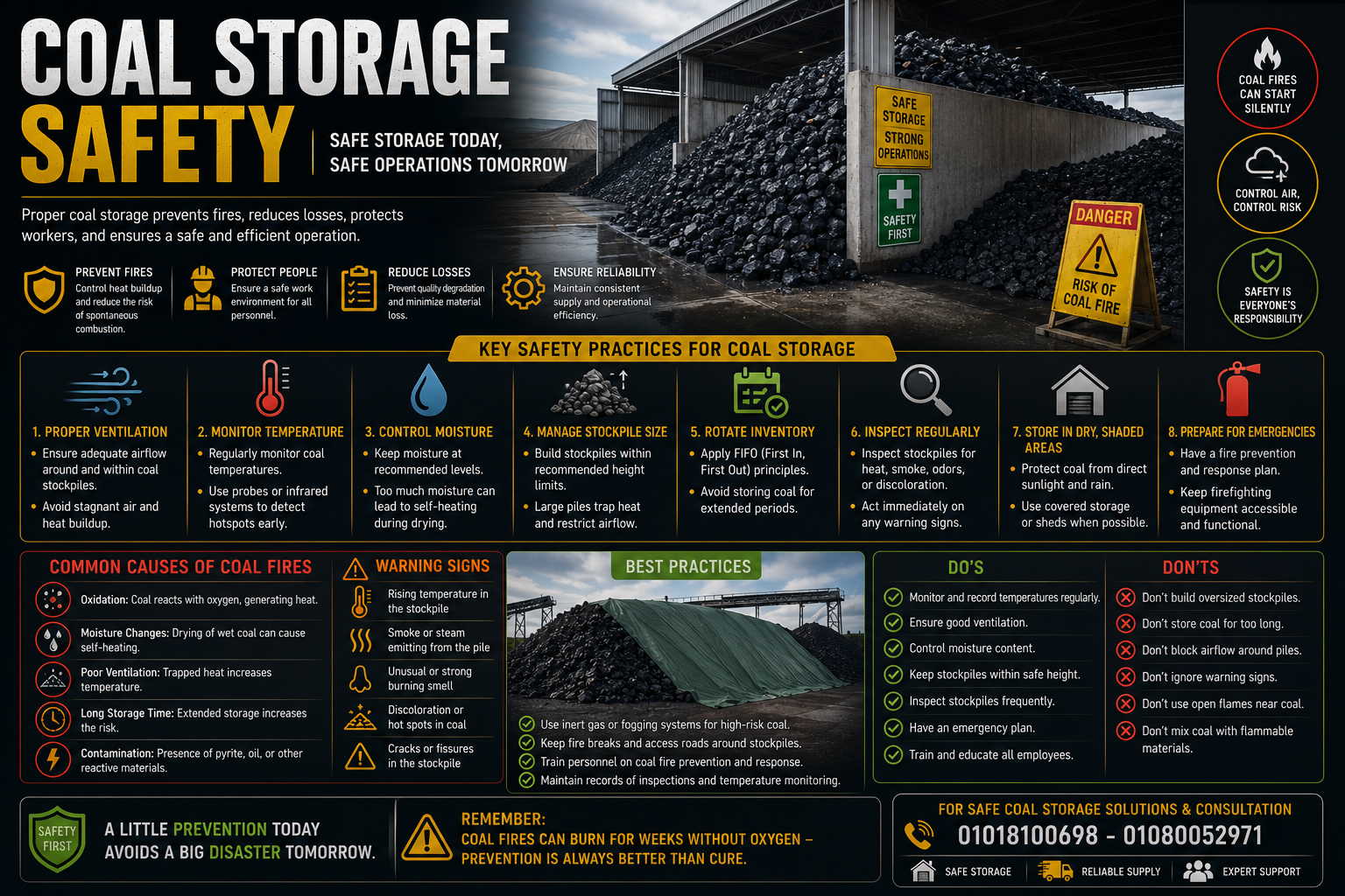 Coal storage safety and fire prevention — Al Bahri